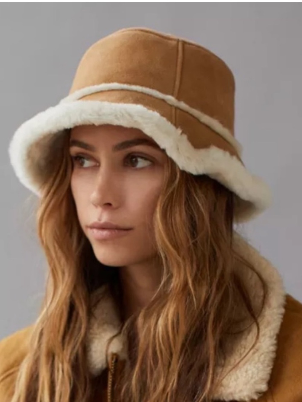 UGG Genuine Shearling-Sheepskin Bucket Hat